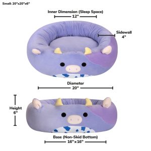 Squishmallows For Pets Bubba the Cow Pet Bed