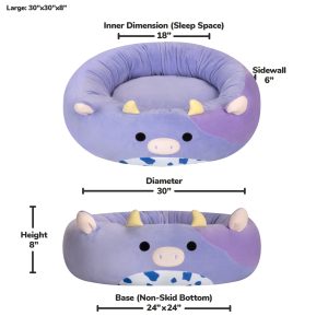 Squishmallows For Pets Bubba the Cow Pet Bed