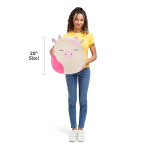 Squishmallows 20-Inch Caedyn the Cream Cow with Pink Spots