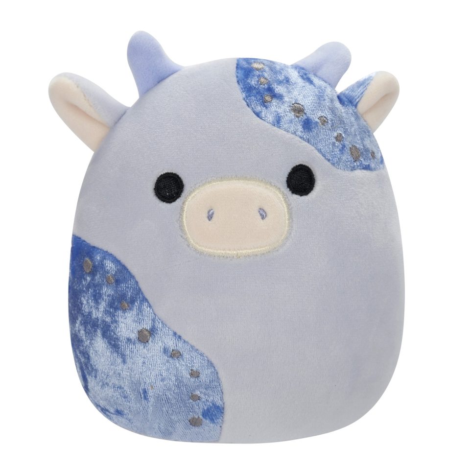 Squishmallows 5-Inch Marzio Light Blue Velvet Cow
