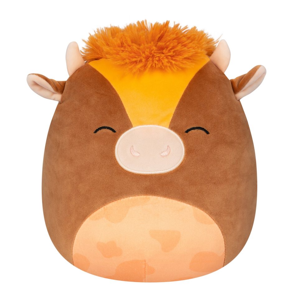 Squishmallows 10-Inch Quinick the Dark Brown Spotted Cow