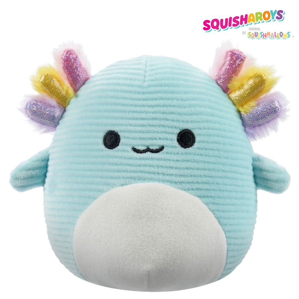 Squishmallows 8-Inch Irina the Teal Corduroy Axolotl
