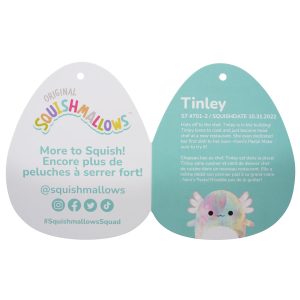 Squishmallows 11-Inch Tinley the Rainbow Tie-Dye Axolotl