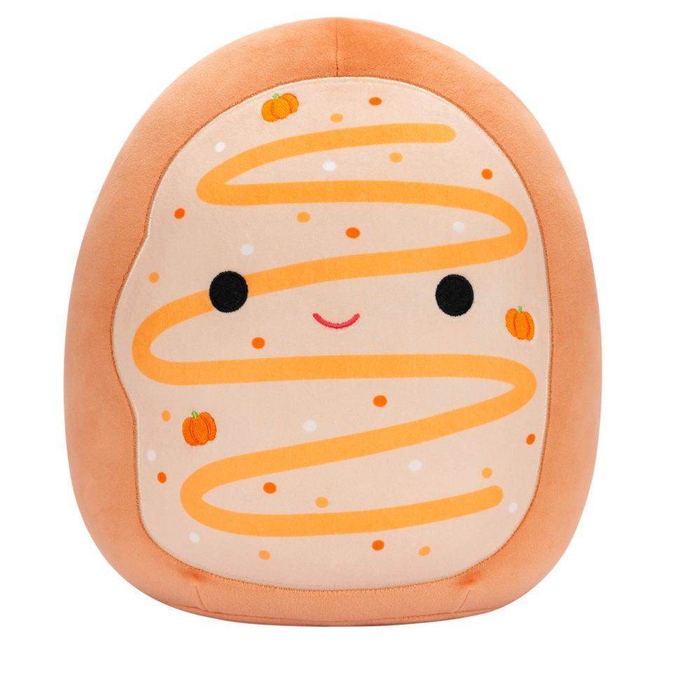 Squishmallows 11-Inch Tadd the Frosted Pumpkin Donut with Orange Drizzle
