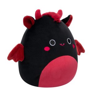 Squishmallows 8-Inch Rebecca the Black and Maroon Jersey Devil