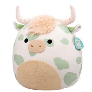 Squishmallows 20-Inch Celestino the Sage Green Spotted Highland Cow