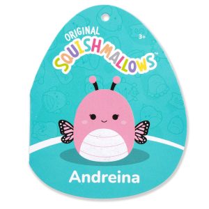 Squishmallows 8-Inch Andreina the Pink Monarch Butterfly