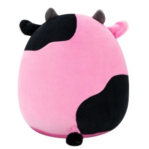 Squishmallows 8-Inch Pollyanna the Black and Pink Cow