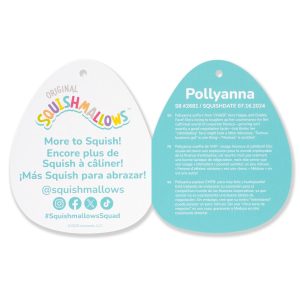 Squishmallows 8-Inch Pollyanna the Black and Pink Cow
