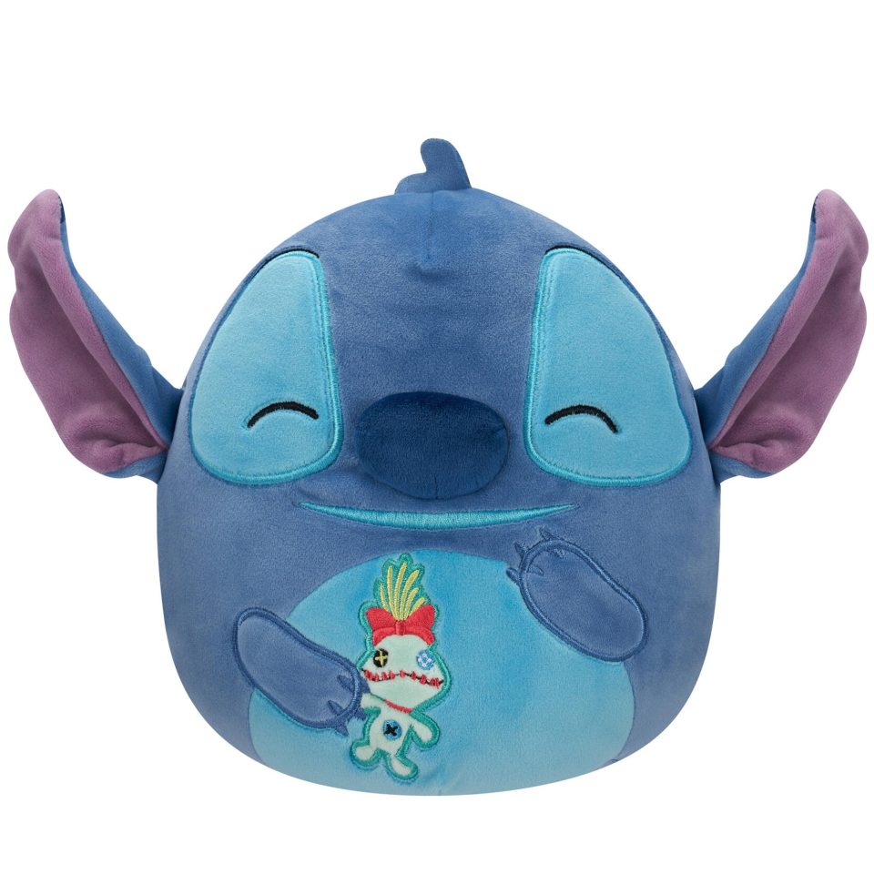 Squishmallows Disney 8-Inch Stitch Holding Scrump