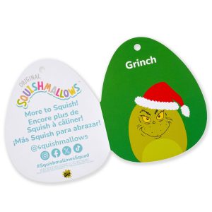 Squishmallows Squishmallows Original Dr. Seuss 8-Inch Grinch in Santa Hat