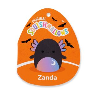 Squishmallows 5-Inch Zanda the Charcoal Grey Celestial Axolotl