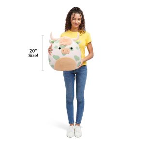 Squishmallows 20-Inch Celestino the Sage Green Spotted Highland Cow