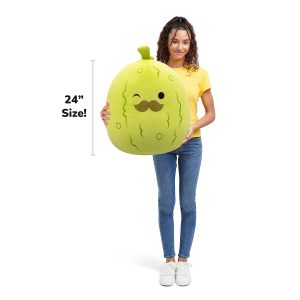 Squishmallows 24-Inch Charles the Pickle with Mustache